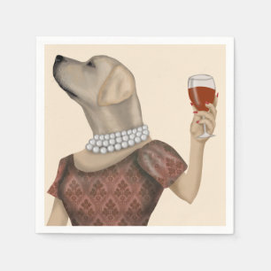 Serviette En Papier Snob de vin du Labrador jaune