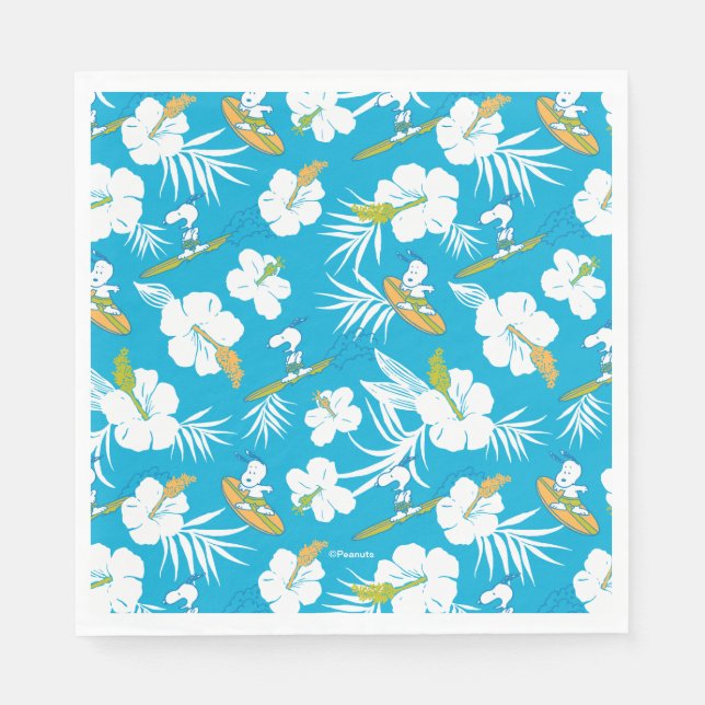 Serviette En Papier Snoopy Brooklyn Beach Motif (Devant)