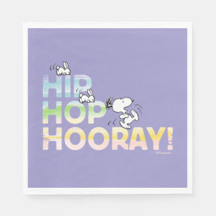 Serviette En Papier Snoopy Hip hop Hooray Pâques