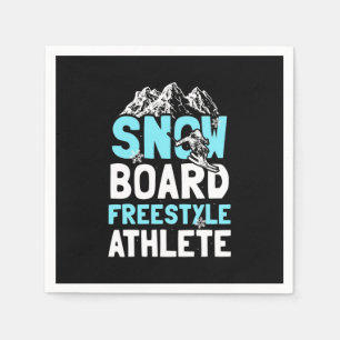 Serviette En Papier Snowboard Freestyle Athlète