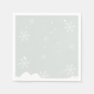 Serviette En Papier Snowflakes givré fête d'anniversaire