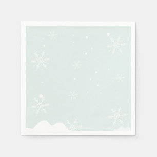Serviette En Papier Snowflakes givré fête d'anniversaire
