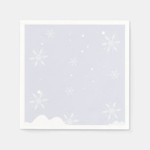 Serviette En Papier Snowflakes givré fête d'anniversaire