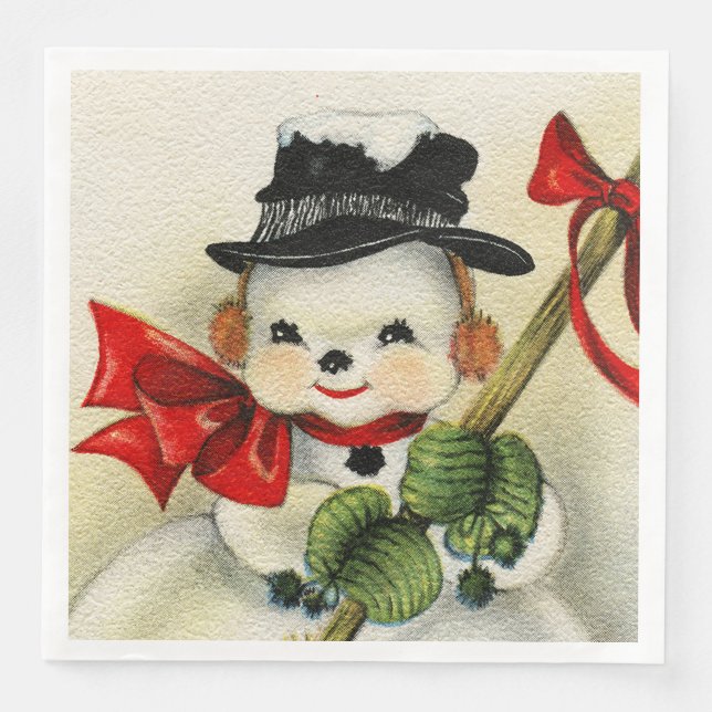 Serviette En Papier Snowman 004 (Devant)