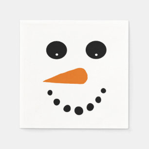 Serviette En Papier Snowman face