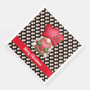 Serviette En Papier Snowman Gnome Personnaliser couleur et texte