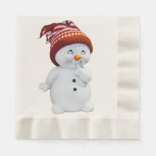 SERVIETTE EN PAPIER SNOWMAN JOUEUR
