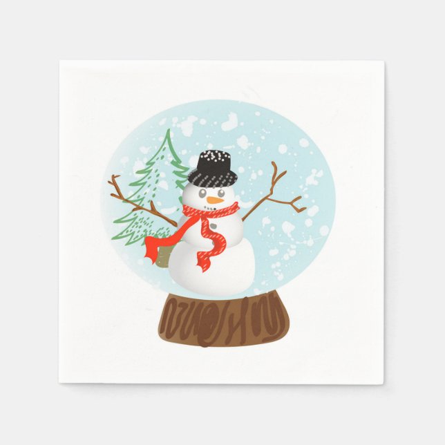 Serviette En Papier Snowman Napkin (Devant)