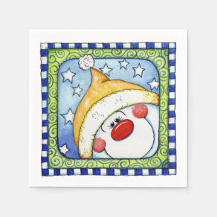 Serviette En Papier Snowman - Papier serviettes