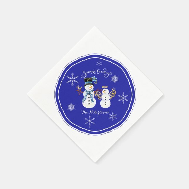 Serviette En Papier Snowman Snow Angel Snowflake Fête d'hiver (Coin)