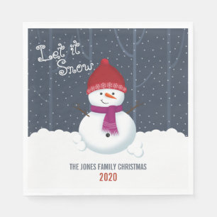 Serviette En Papier Snowman Winter Wonderland