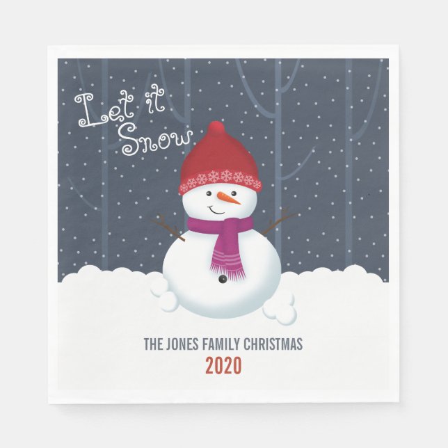 Serviette En Papier Snowman Winter Wonderland (Devant)