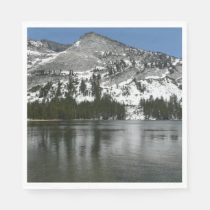 Serviette En Papier Snowy Tenaya Lake Yosemite National Park Photo