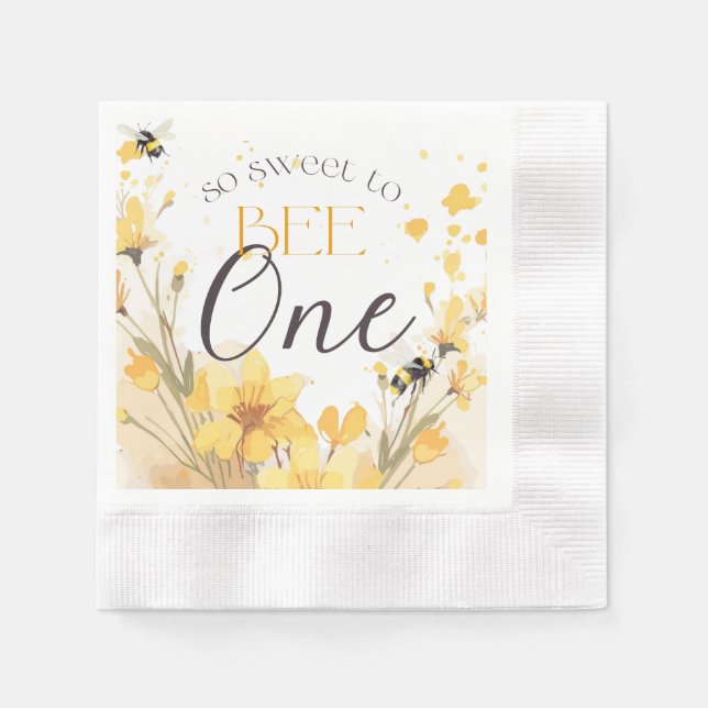 Serviette En Papier So Sweet to Bee One (Devant)