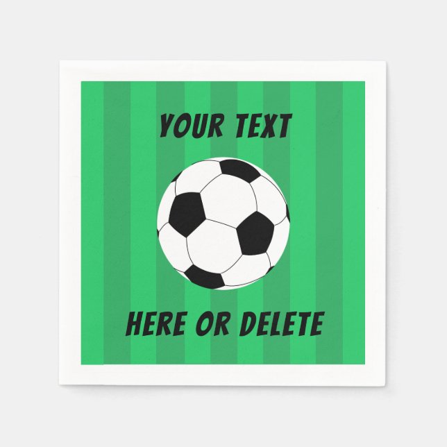 Serviette En Papier Soccer Ball Field Sports sur mesure (Devant)