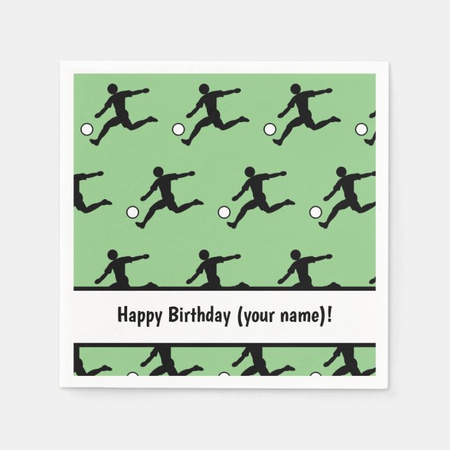 Serviette En Papier Soccer Motif avec footballeurs - Fun Boys / Homme (Devant)