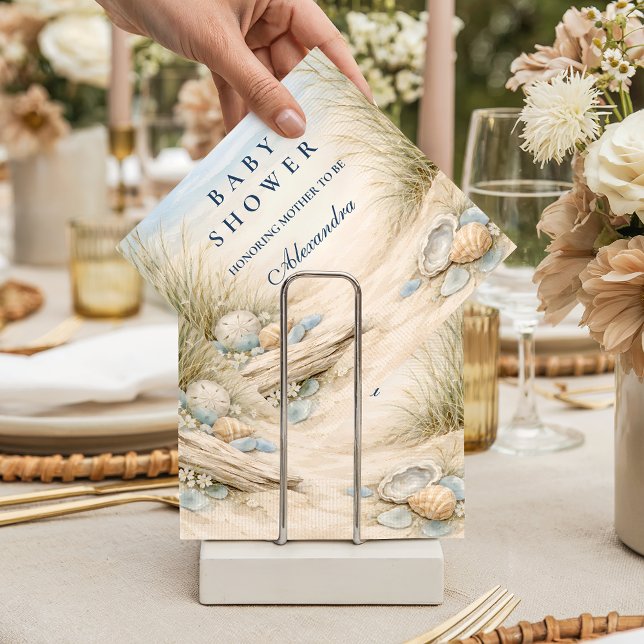 Serviette En Papier Soft Blue Coastal Baby Shower (Créateur téléchargé)