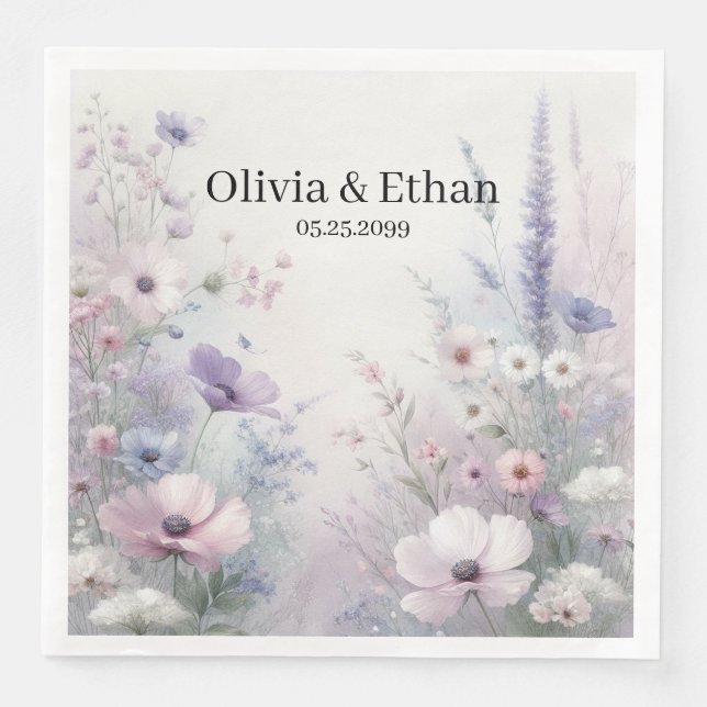 Serviette En Papier Soft Fleur sauvage Meadow Daydream (Devant)