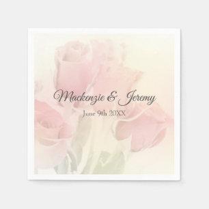 Serviette En Papier Soft Pastel Roses 2