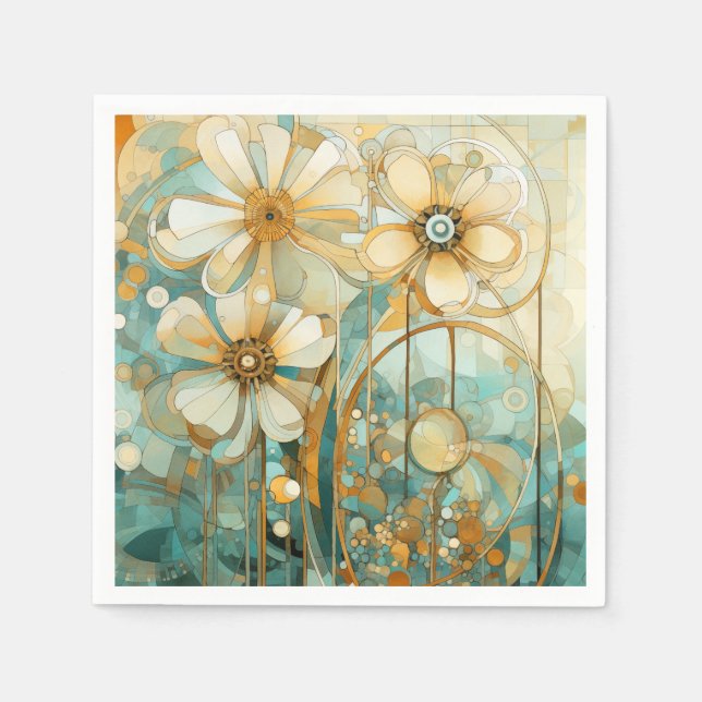 Serviette En Papier Soft Peach Garden 3 (Devant)