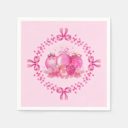 Serviette En Papier Soft Pink Ornament Holiday Collection