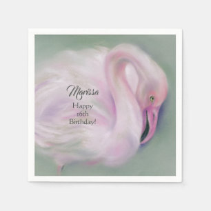 Serviette En Papier Soft Rose Flamant rose Pastel Personnalisé