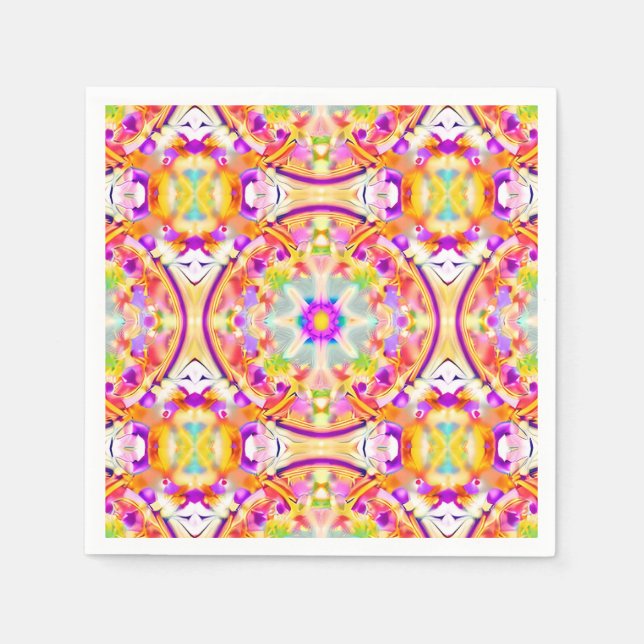 Serviette En Papier Soft Spring Pastels Tie Dye Motif (Devant)