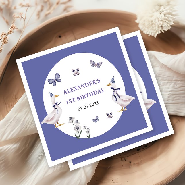 Serviette En Papier Soignée Goose fête d'anniversaire (Créateur téléchargé)