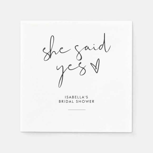 Serviette En Papier Soignée rétro noir & blanc (Devant)