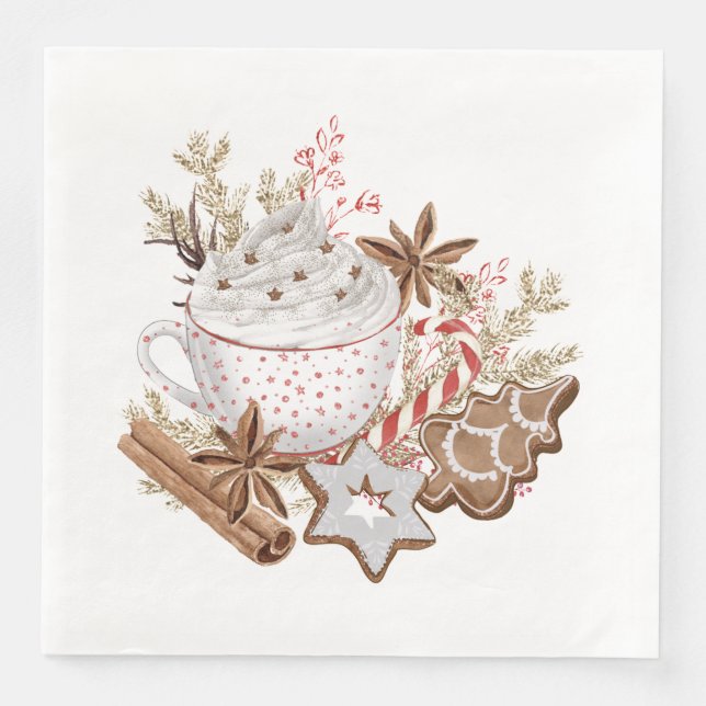 Serviette En Papier Soins de Noël (Devant)