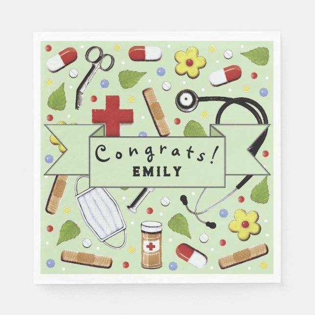 Serviette En Papier Soins infirmiers (Devant)