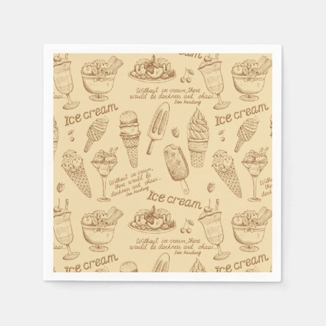 Serviette En Papier Soins sucrés (Devant)