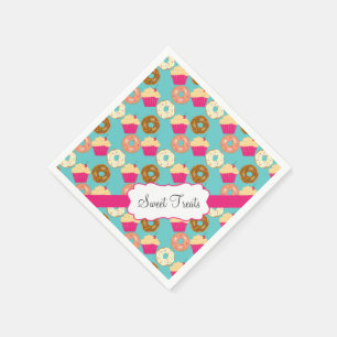Serviette En Papier Soins sucrés, beignets et petits gâteaux