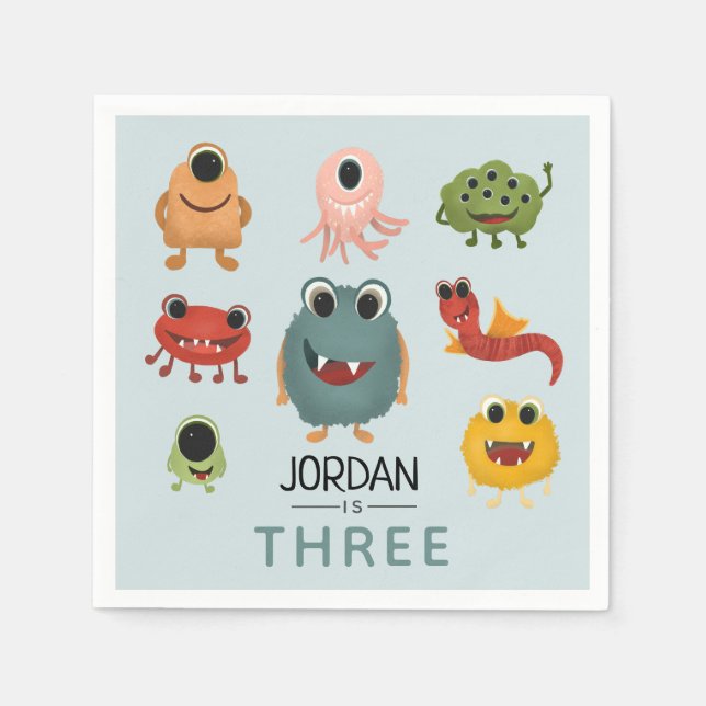 Serviette En Papier Soirée Anniversaire de enfant des garçons mignonne (Devant)