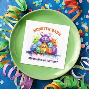Serviette En Papier Soirée Anniversaire de enfant des mignons monstres