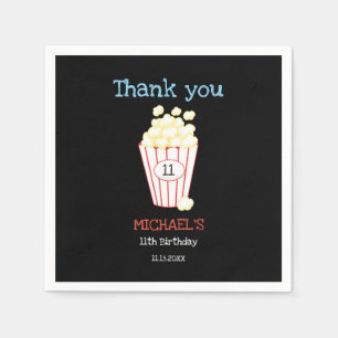 Serviette En Papier Soirée cinéma Anniversaire Fête Cute Popcorn Enfan