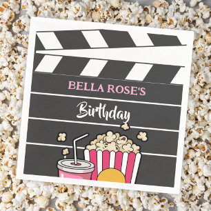 Serviette En Papier Soirée Cinéma Anniversaire Filles
