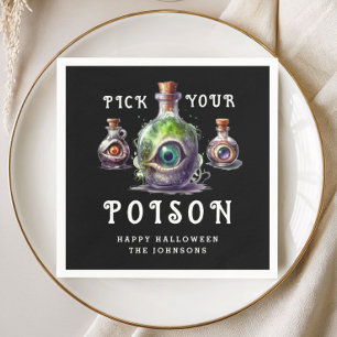 Serviette En Papier Soirée Cocktail Halloween Choisissez Votre Poison