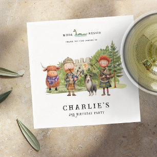 Serviette En Papier Soirée d'anniversaire à thème écossais