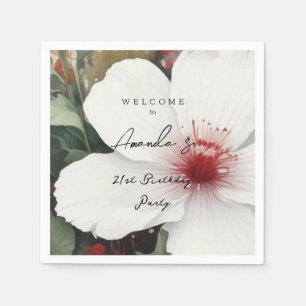 Serviette En Papier Soirée d'anniversaire minimaliste moderne