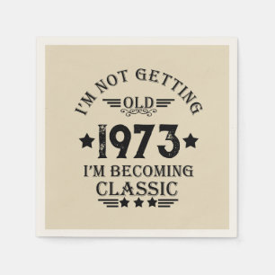 Serviette En Papier Soirée de 50 ans vintage personnalisée