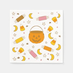 Serviette En Papier Soirée de bonbons d'Halloween