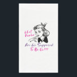 Serviette En Papier Soirée de Bunco Funny<br><div class="desc">Les joueurs de Bunco apprécieront l'humour de quel nombre sommes-nous supposés être ? ? ? Regardons les choses en face,  il y a des moments où les choses peuvent devenir un peu confuses. Art de style rétro avec typographie moderne. Drôle serviette d'hôte à thème Bunco.</div>