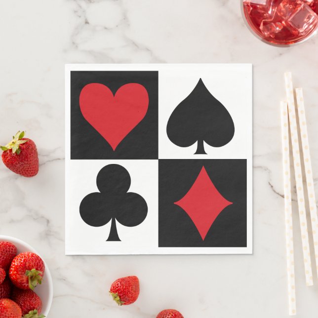 Serviette En Papier Soirée de casino (En situation)