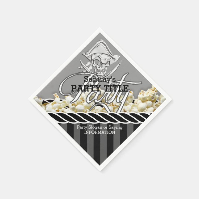 Serviette En Papier Soirée de la Journée du Pirate (Coin)