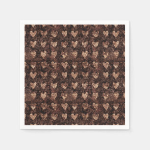 Serviette En Papier Soirée de Noël Motif Coeur Contemporain tendance