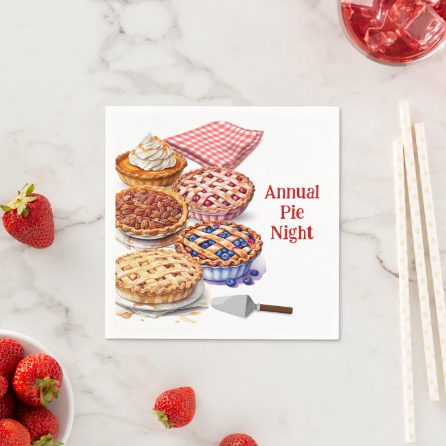 Serviette En Papier Soirée de partage de tarte (En situation)