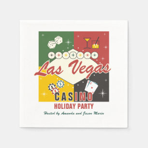 Serviette En Papier Soirée de poker au casino de Las Vegas pour les fê