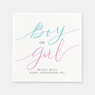 Serviette En Papier Soirée de révélation de sexe masculin ou féminin r