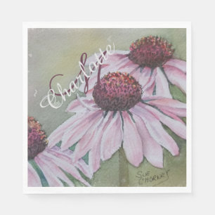 Serviette En Papier Soirée des fleurs d'échinacée
